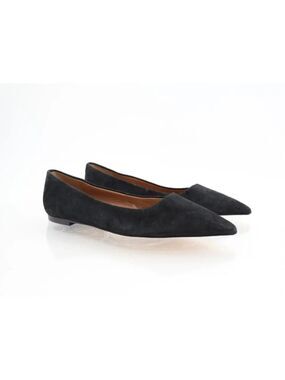 Sam Edelman Wanda Ballet Flats Womens 5.5 Black Suede Pointy Shoes Slip On